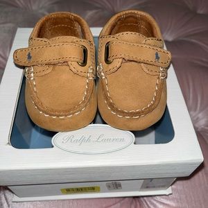 Ralph Lauren infant size 1 loafers. Brown with Velcro strap. Excellent condition